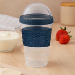 Vaso para Yogurt con Cuchara y Tapa Colores Surtidos