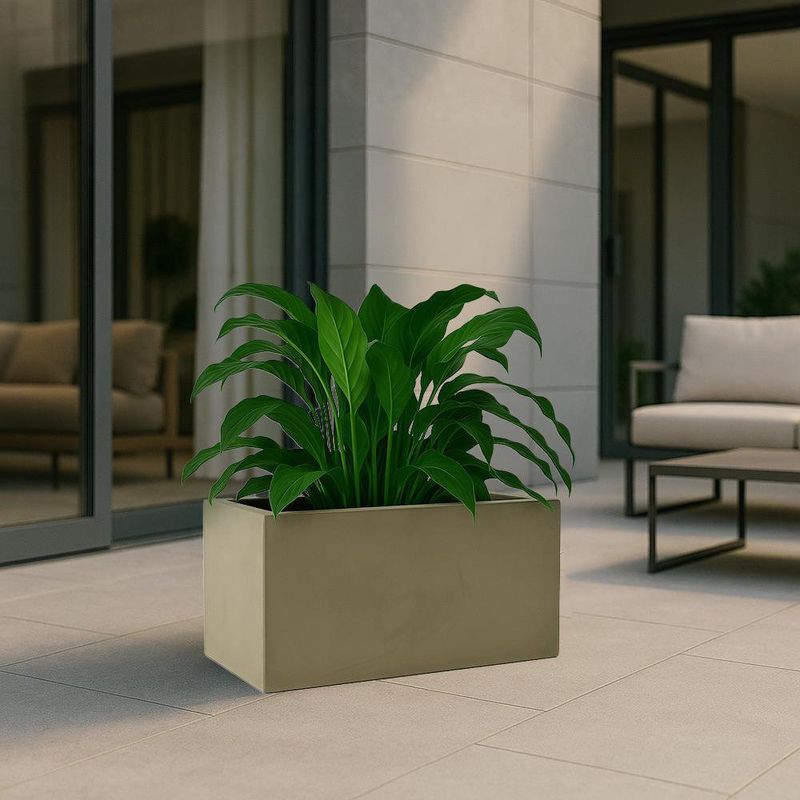 Maceta Cube Flower Box Blanco Antiguo 40 x 20 Cm