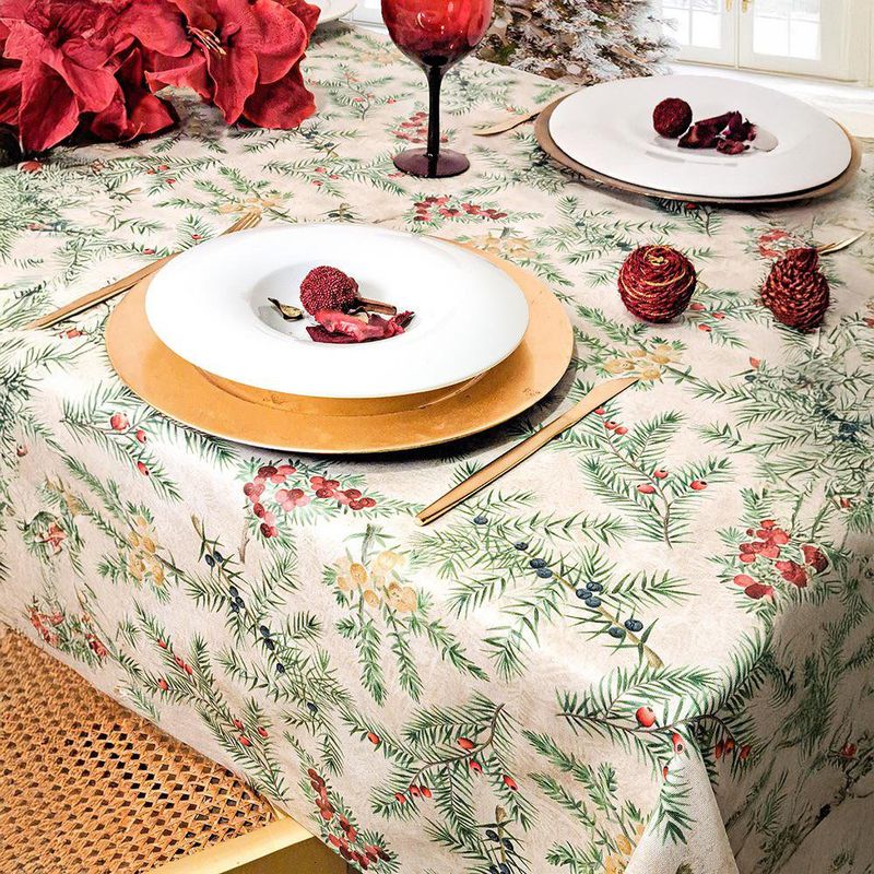 Mantel Redondo Blanca Navidad