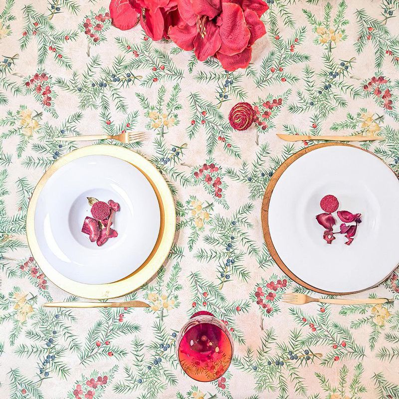 Mantel Redondo Blanca Navidad