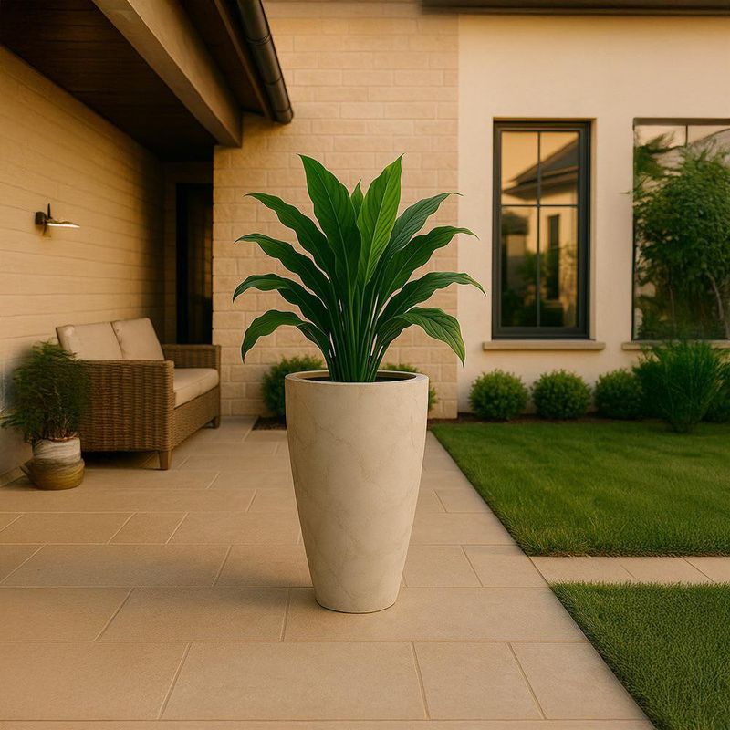 Maceta Verona Tall Blanco Antiguo 52 x 90 Cm