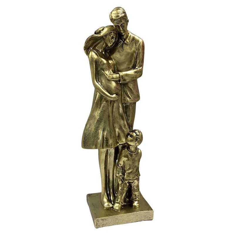 Figura Decorativa Familia Dorada