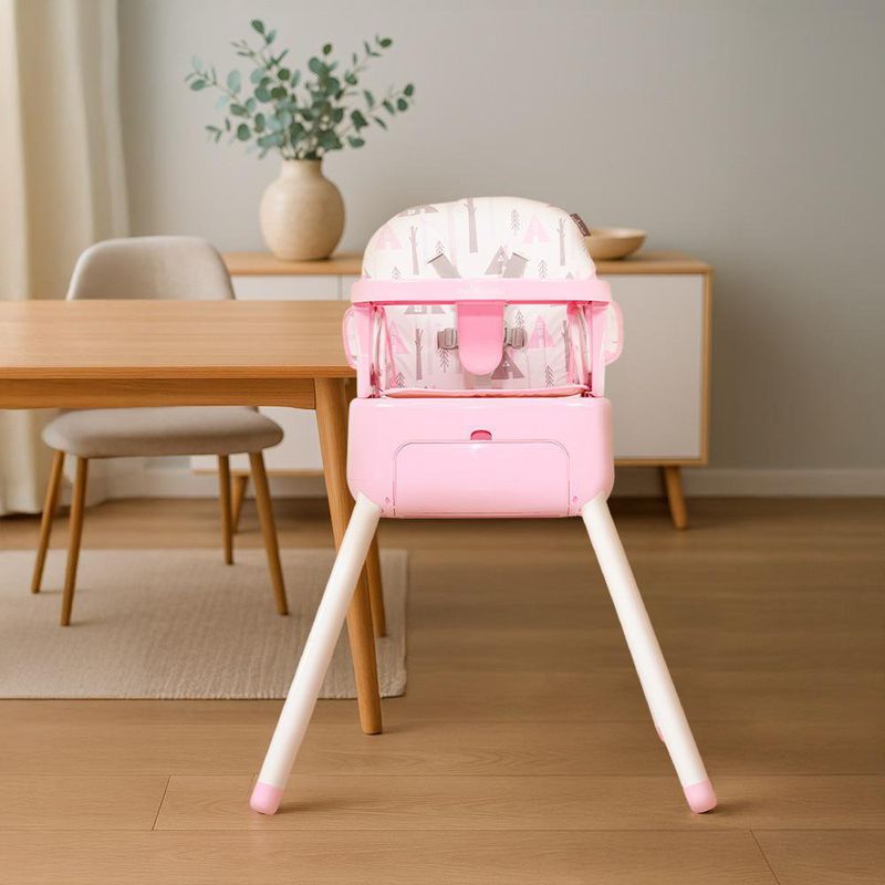 Silla Alta Convertible Rosa 3 en 1