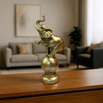 Figura Decorativa Elefante Dorado 27.8Cm
