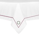 Mantel Rectangular Blanco con Corona 140 X 260 Cm