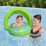 Flotador Inflable para Bebé con Sombrilla y Asiento Seguro Colores Surtidos