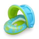Flotador Inflable para Bebé con Sombrilla y Asiento Seguro Colores Surtidos