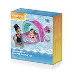 Flotador Inflable para Bebé con Sombrilla y Asiento Seguro Colores Surtidos