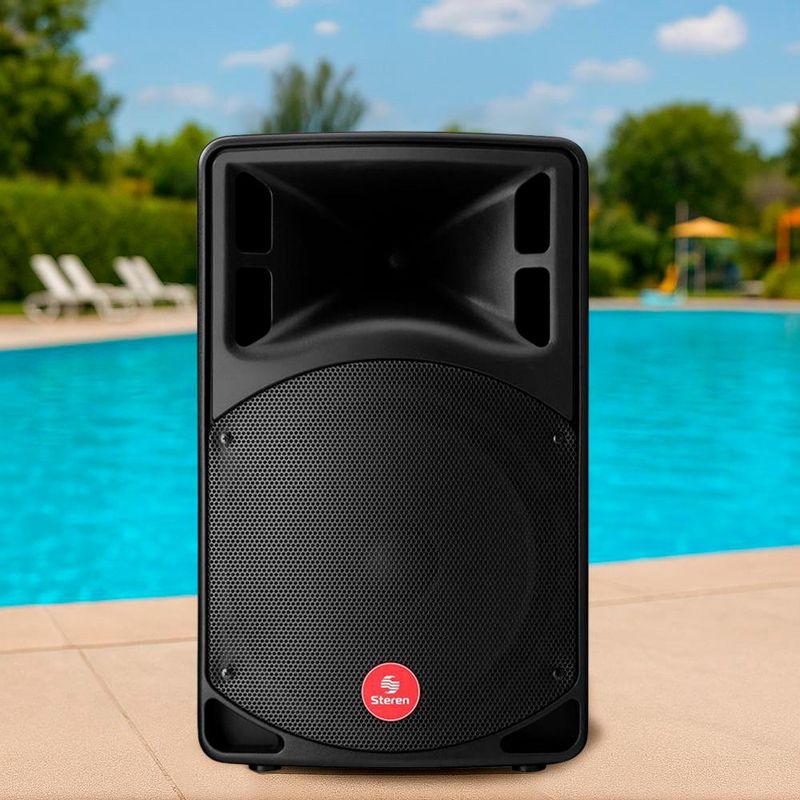 Bafle Steren Profesional Bluetooth Negro 12 Plg