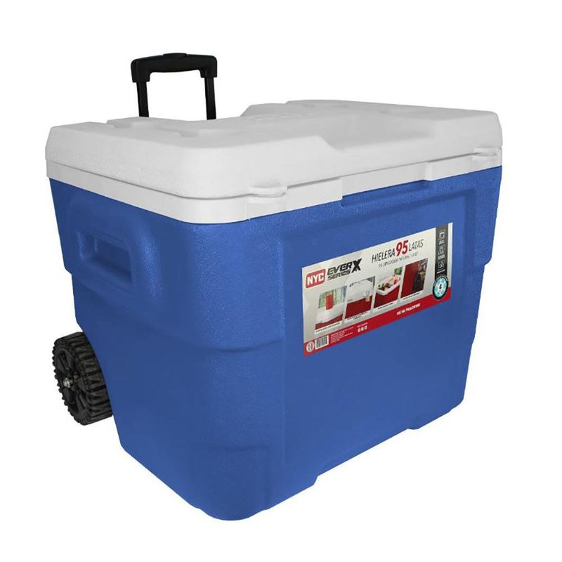 Hielera Rectangular con Rodos 64 L