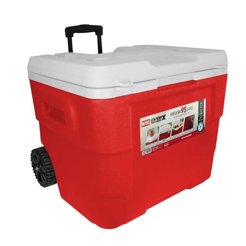 Hielera Rectangular con Rodos 64 L