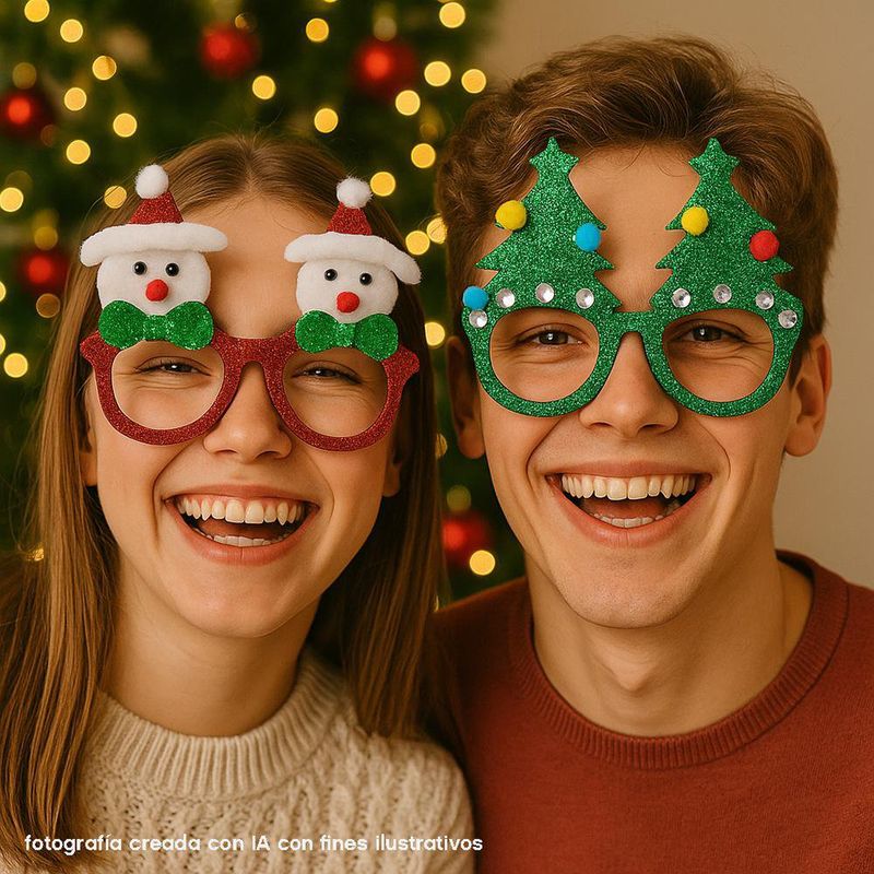 Lentes Navideños Presentación Surtida