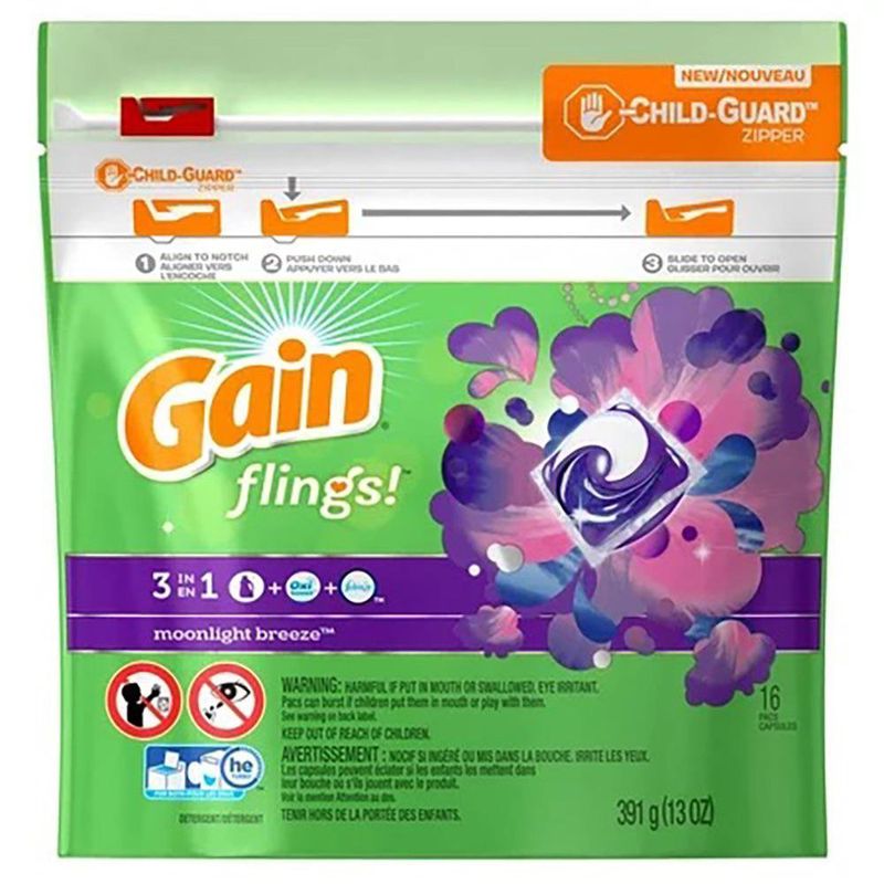 Cápsulas de Detergente Moonlight Breeze 16 Pzas