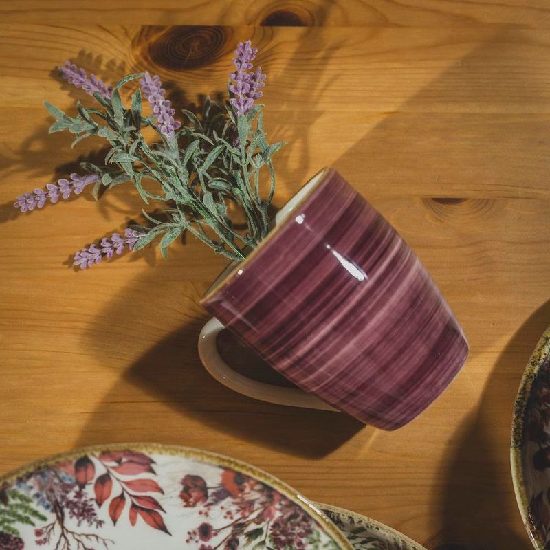 Taza de Cerámica Morada 11.8 Oz