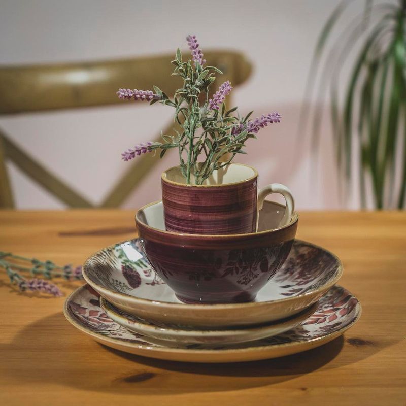 Taza de Cerámica Morada 11.8 Oz