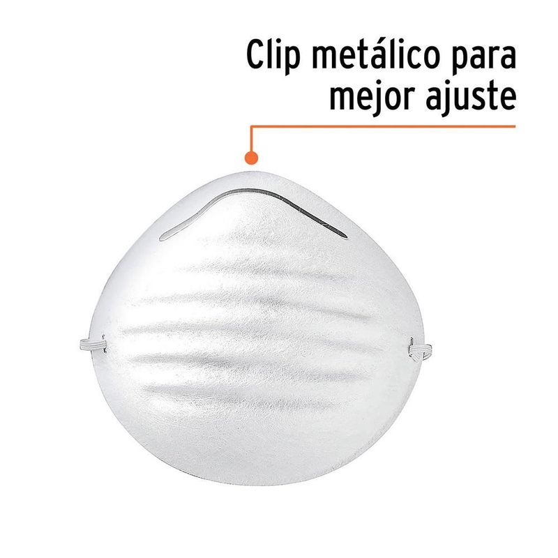 Mascarilla Sencilla Tipo Concha para Polvos 10 Pzas