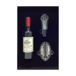 Set de 3 Accesorios para Vino con Botella Decorativa