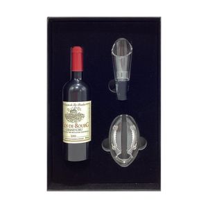 Set de 3 Accesorios para Vino con Botella Decorativa