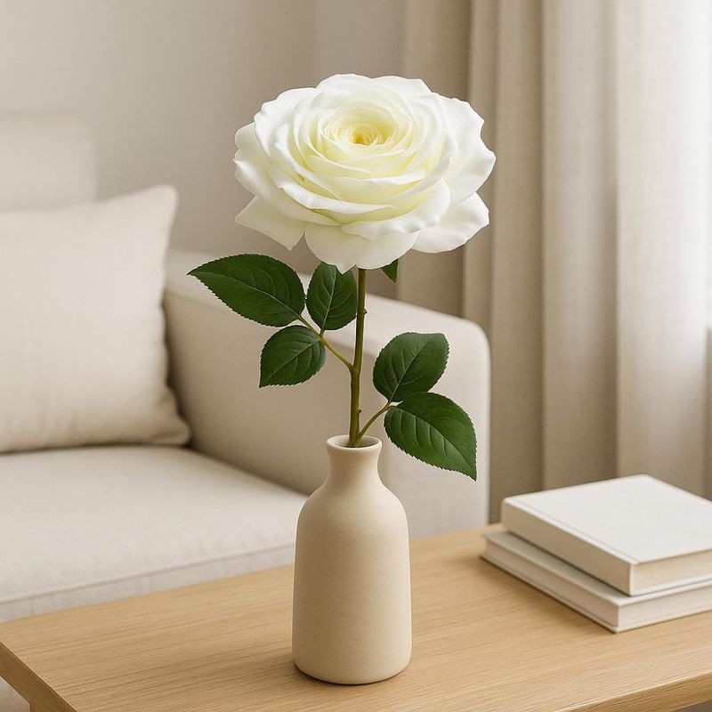 Rama Decorativa Rosa Blanca