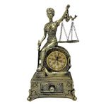 Figura Decorativa Dama de la Justicia con Reloj