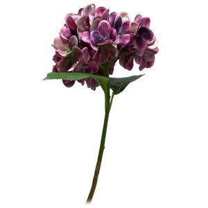 Flor Decorativa Hortensia Color Vino