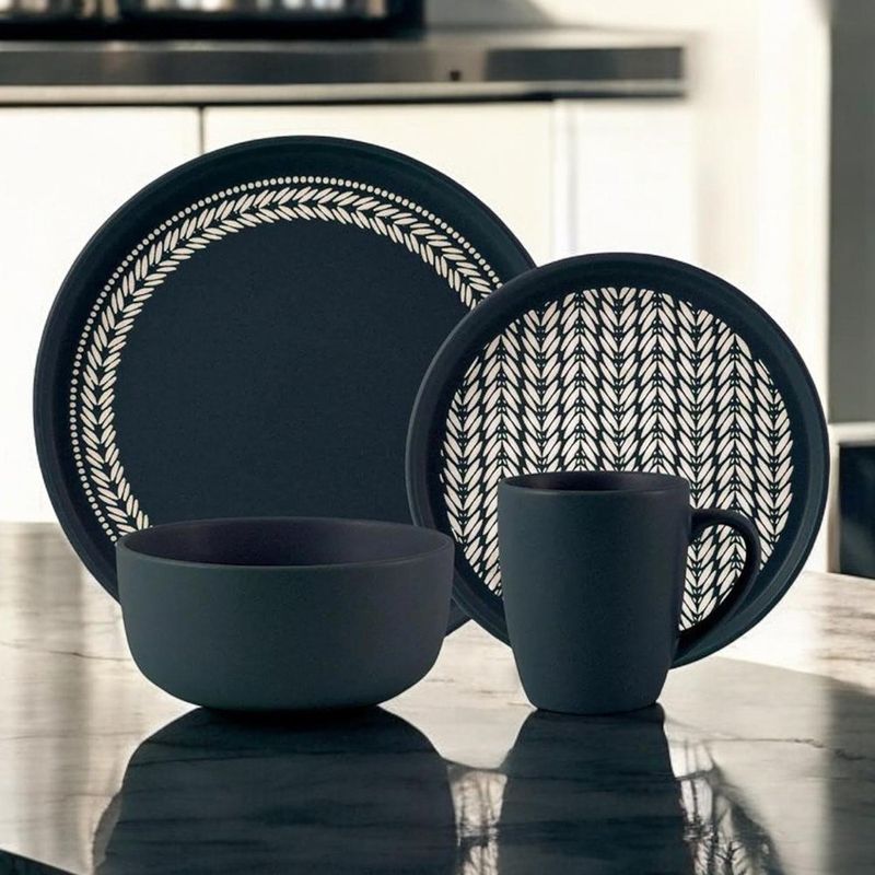 Vajilla Vania Gris Oscuro 16 Pzas