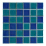 Malla Crack Dark Azul con Verde 30.6 x 30.6 Cm