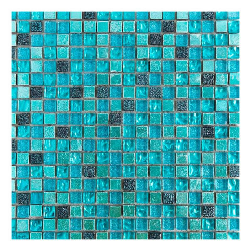Malla Crystal Piedra Stone Aqua 30.5 x 30.5 Cm