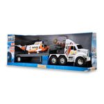 Camión Con Plataforma Y Helicóptero - Mighty Fleet