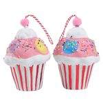 Set de 2 Adornos Cupcakes 8 Cm