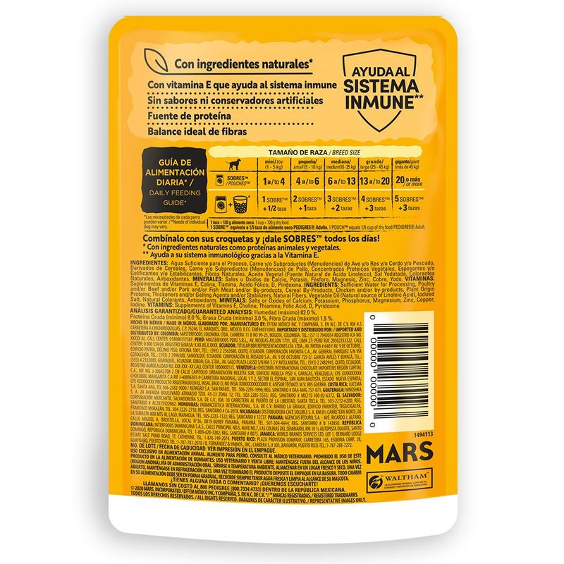 Pedigree Adulto Pouch Pollo 100 Gr