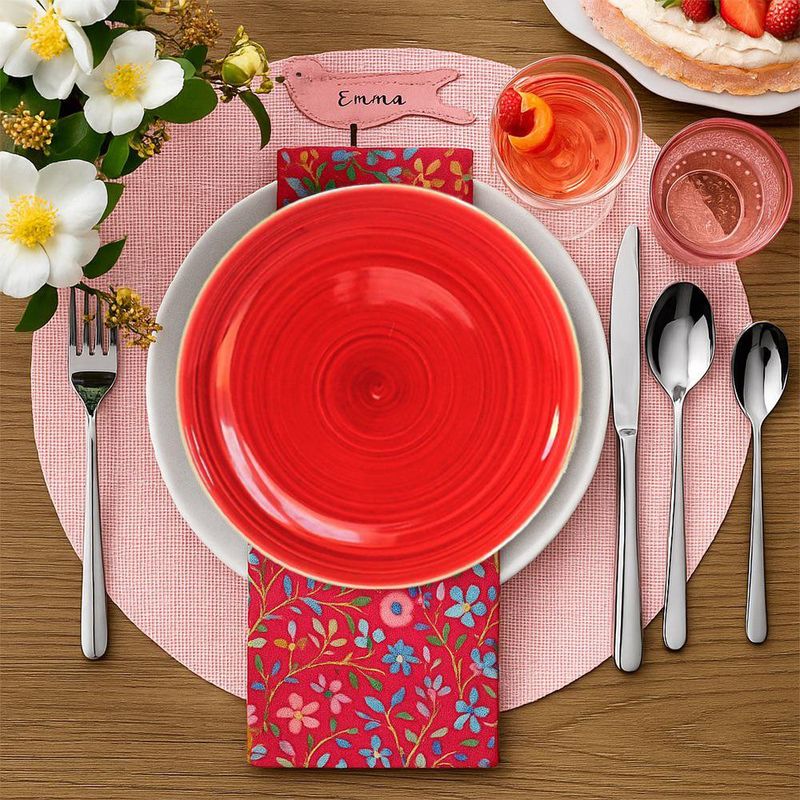 Plato para Ensalada Rosa