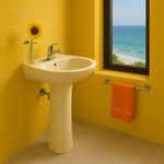 Lavamanos con Pedestal Colony Blanco Hueso