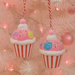 Set de 2 Adornos Cupcakes 8 Cm