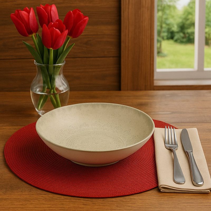Plato para Sopa Beige Rubio