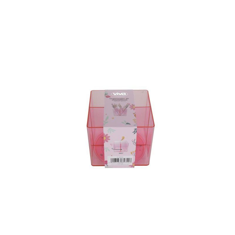 Organizador de Cosméticos Cuadrado Rosa Viva