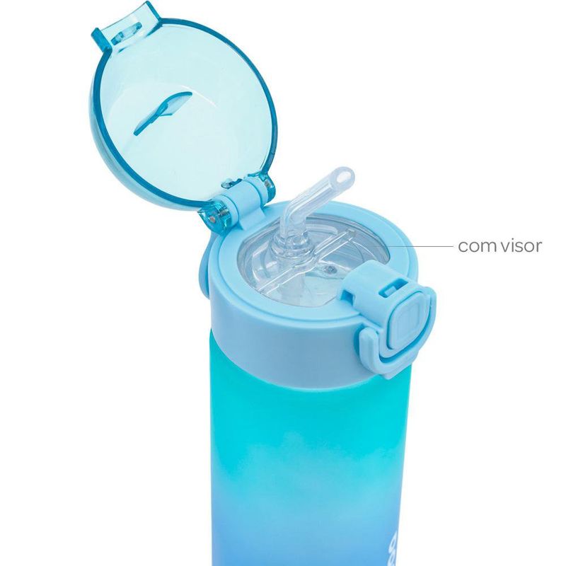Vaso Entrenador con Pajilla Azul Degradé