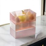Organizador de Cosméticos Rosa con Dorado Viva