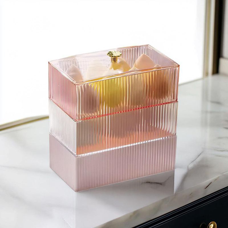 Organizador de Cosméticos Rosa con Dorado Viva