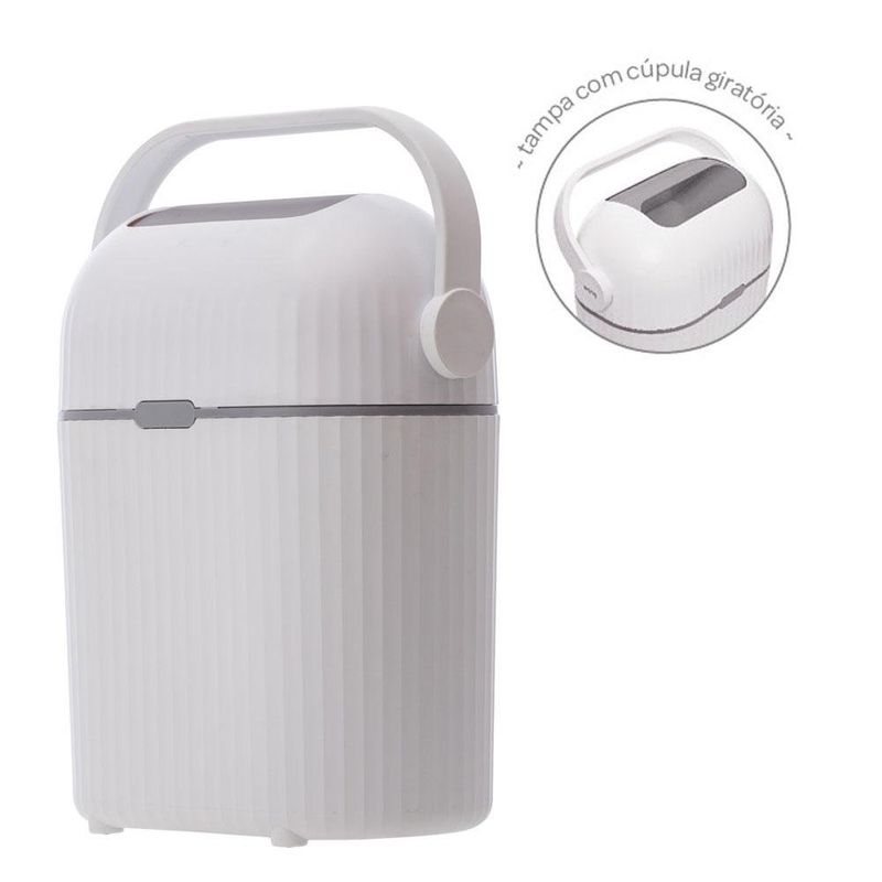 Basurero Antiolor Blanco 14 L
