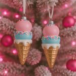 Set 2 Adornos Helado 12 Cm