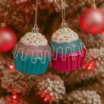 Adornos Navideños Cupcake 7 Cm Multicolor