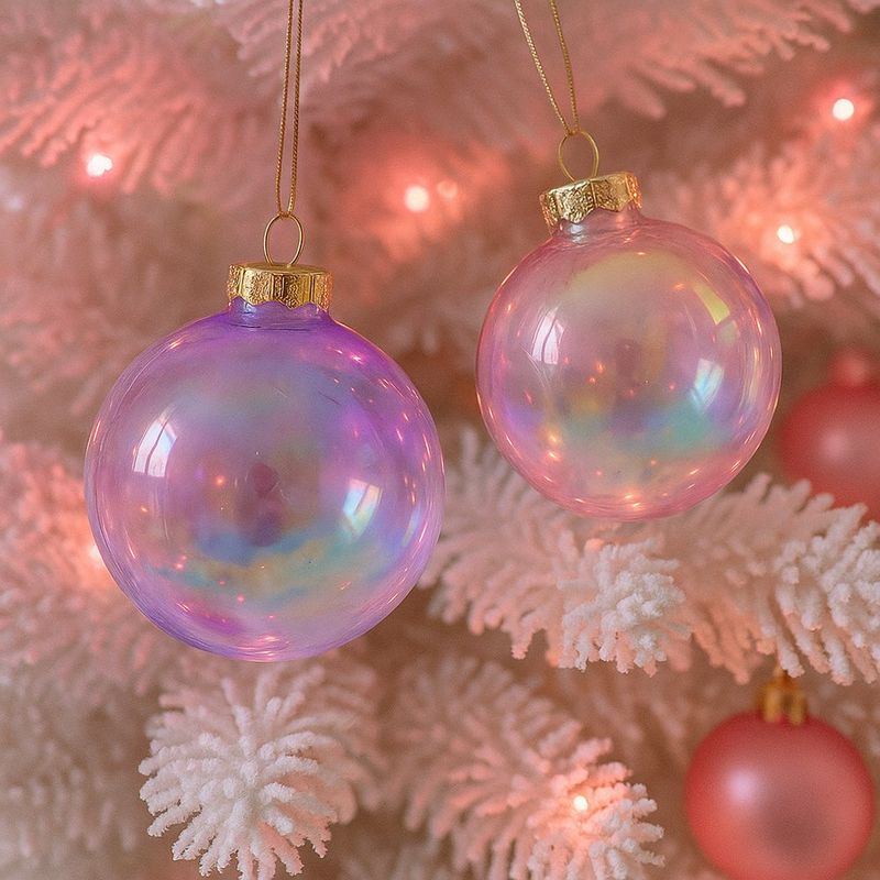 Set 2 Bombas Morado Dorado Tornasol 10 Cm