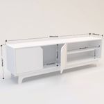 Rack Columbus 2 Puertas  Negro 135x56Cm