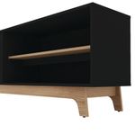 Rack Columbus 2 Puertas  Negro 135x56Cm