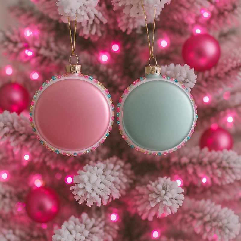 Set 2 Macarons Decorativos 7 Cm