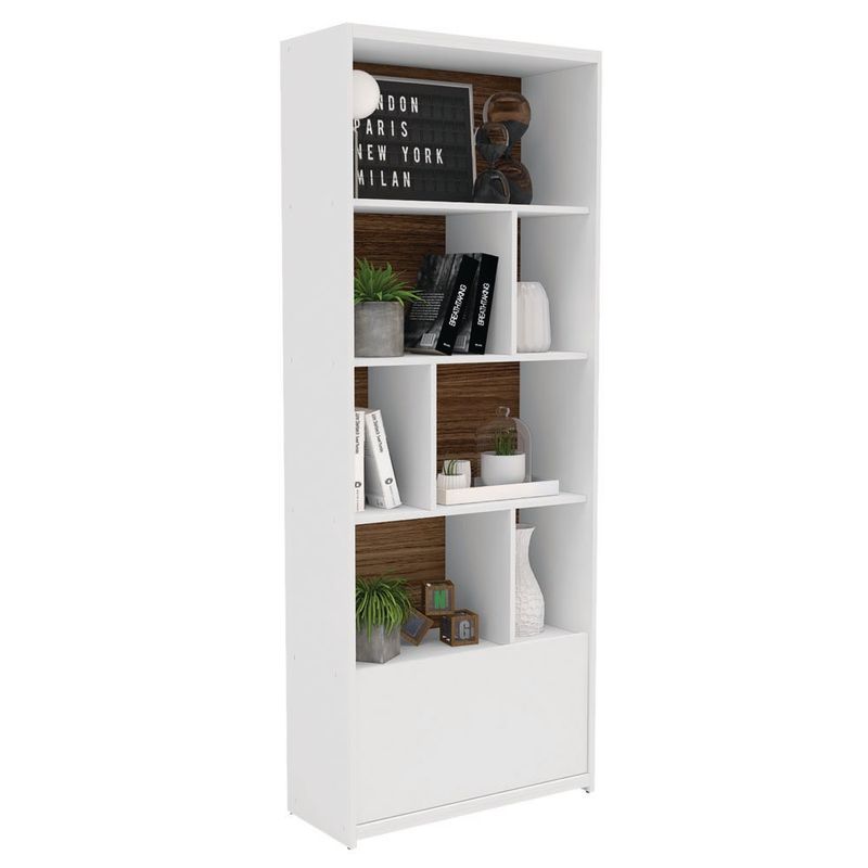 Librera Montreal Blanco y Café 70x180 Cm
