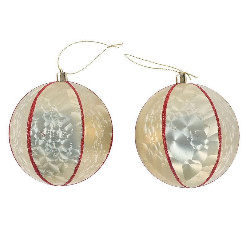 Set de 2 Bombas Navideñas  Dorados 10 cm