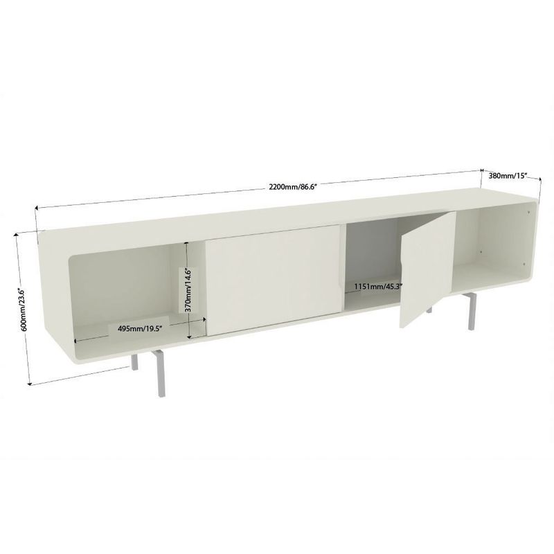 Rack Montana 2 Puertas Café 220x60Cm