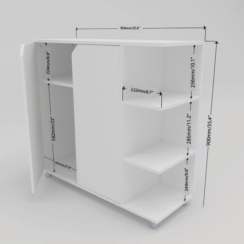 Mueble Multiusos July 2 Puertas Blanco 95.4x90Cm